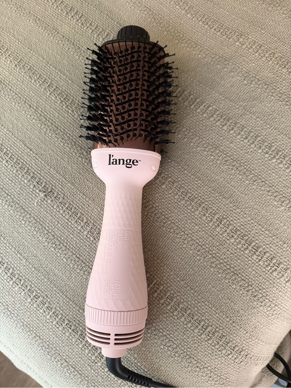 L'ange Blush Pink Round Hot Air Styling Brush - Picture 2 of 5